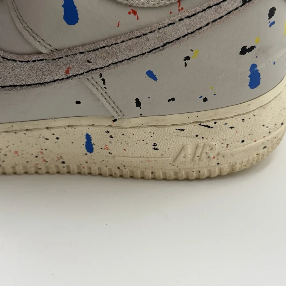 Nike Air Force 1 Low '07‎ LV8 Paint Splatter 2021 Size 8.5 CZ0339-100 Sneakers